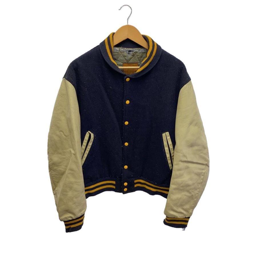 GOLDEN BEAR◇スタジャン/L/ウール/NVY