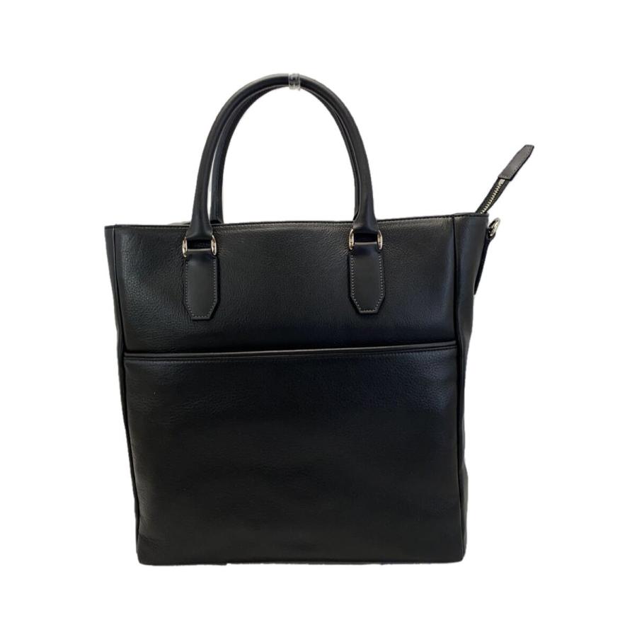 SOMES SADDLE◇トートバッグ/レザー/BLK : セカンドストリートYahoo!店 