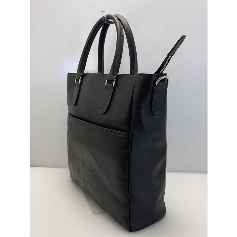 SOMES SADDLE◇トートバッグ/レザー/BLK : セカンドストリートYahoo!店 