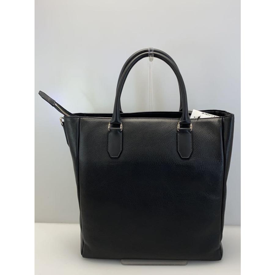 SOMES SADDLE◇トートバッグ/レザー/BLK : セカンドストリートYahoo!店 