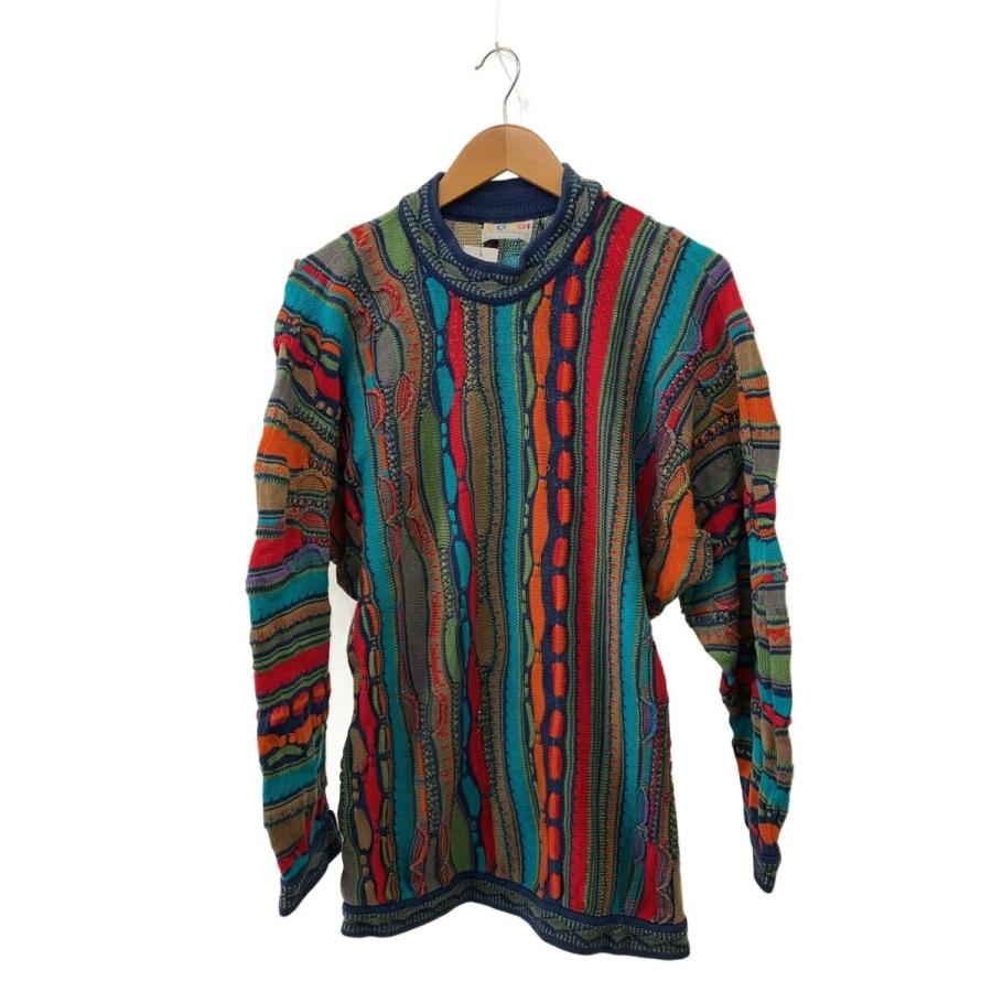 COOGI オーストラリア製 3Dニット セーター L マルチカラー COOGI◇ニット・セーター(厚手)/3Dニット/オーストラリア製/L/コットン