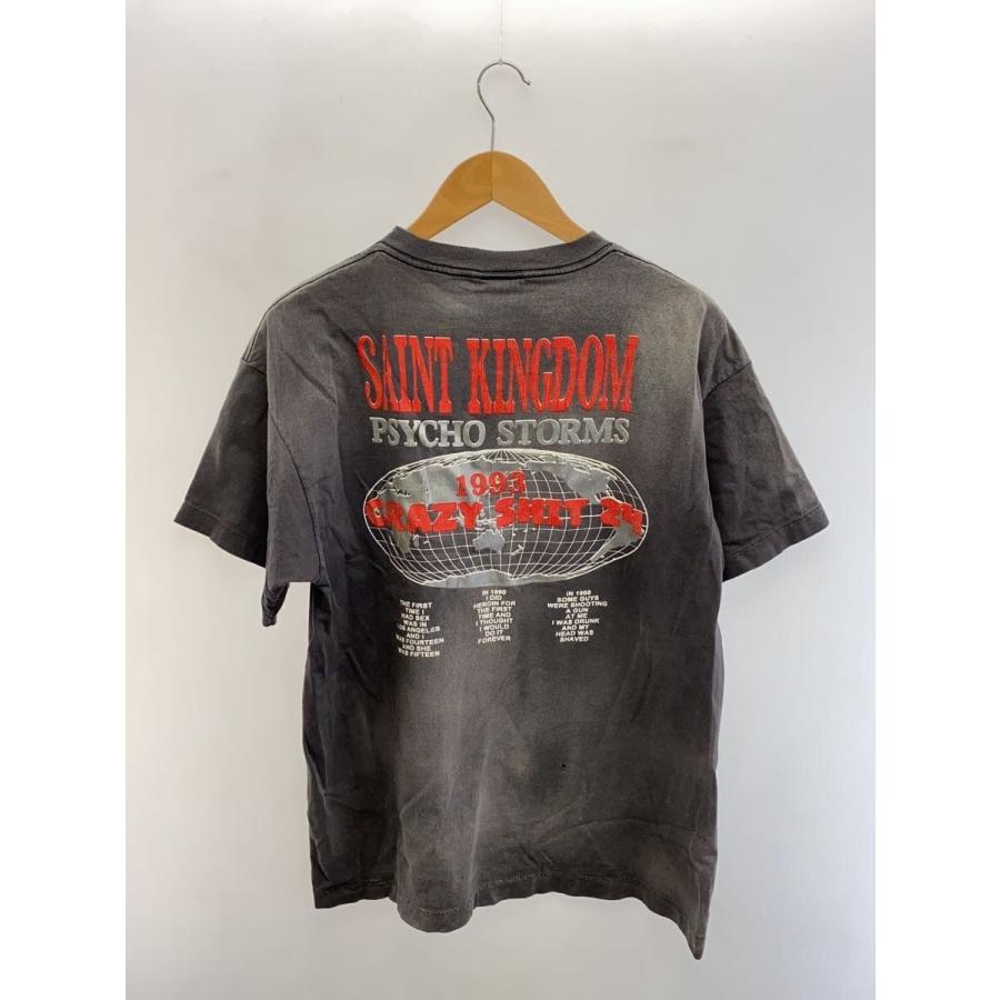 SAINT MICHAEL◇LM_SS TEE/ST KINGDOM/Tシャツ/M/コットン/GRY/SM-YS8 