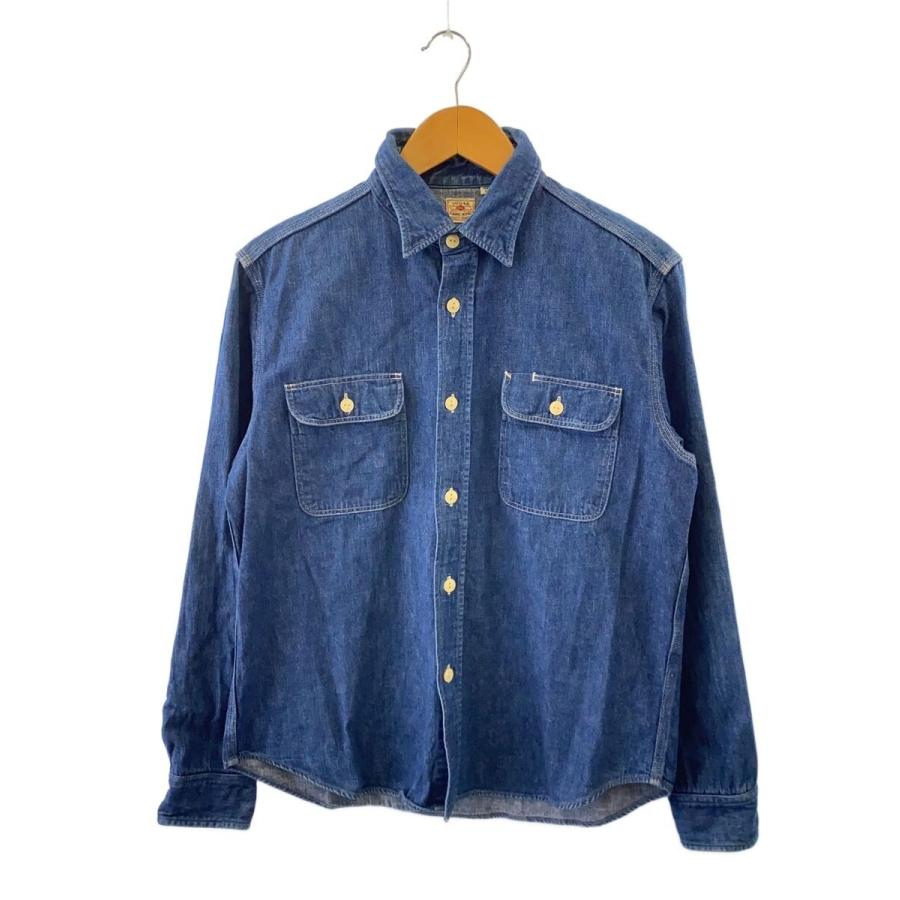 SUGAR CANE◇長袖シャツ/M/デニム/IDG/無地/SC25679 : セカンド