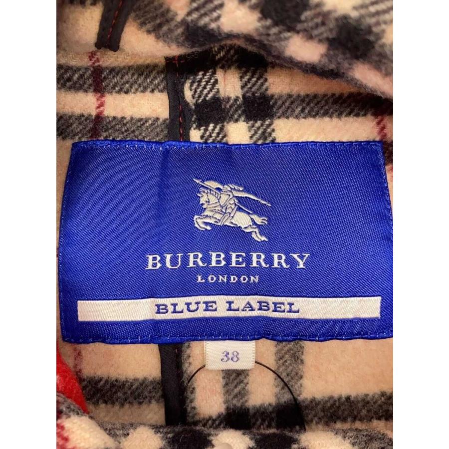 BURBERRY BLUE LABEL◆ダッフルコート/38/ウール/RED/無地/FNF13-710/トグルボタンダメージあり//_2