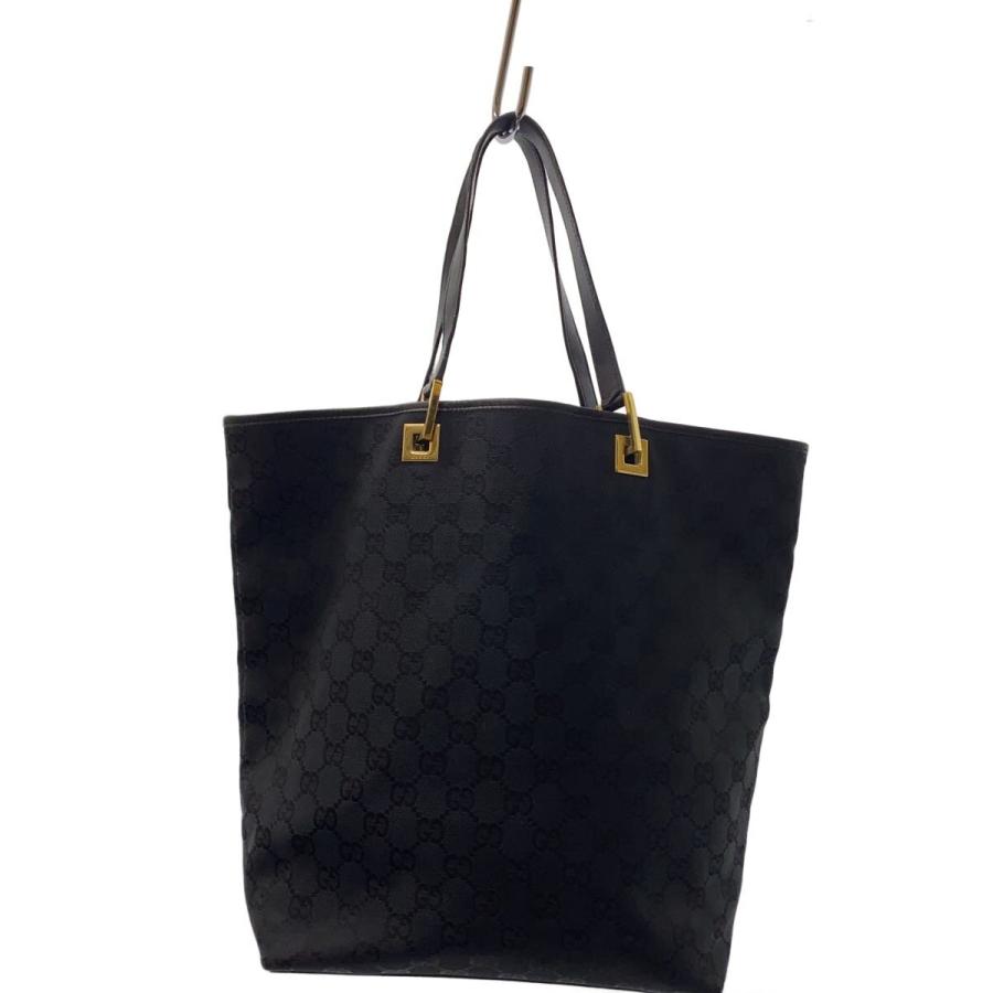 GUCCI◇トートバッグ/GGキャンバス/BLK/総柄/002・1098/角スレあり