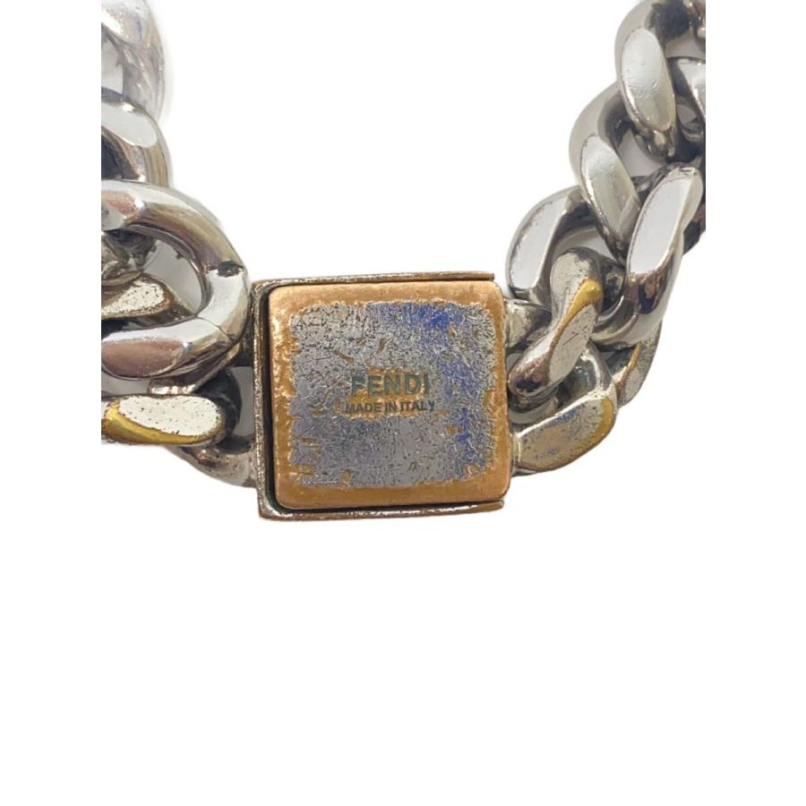 FENDI◇FFロゴ喜平ネックレス/--/SLV/トップ有/メンズ : セカンド