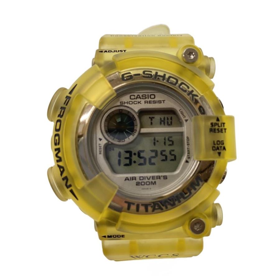 CASIO◇FROGMAN/クォーツ腕時計/アナログ/ラバー/SLV/CLR/DW-8201WC