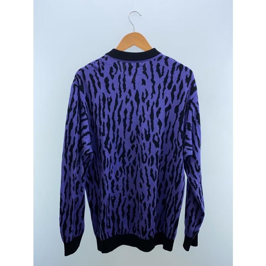 WACKO MARIA◆22AW/ニットポロシャツ/レオパード/L/コットン/PUP_1
