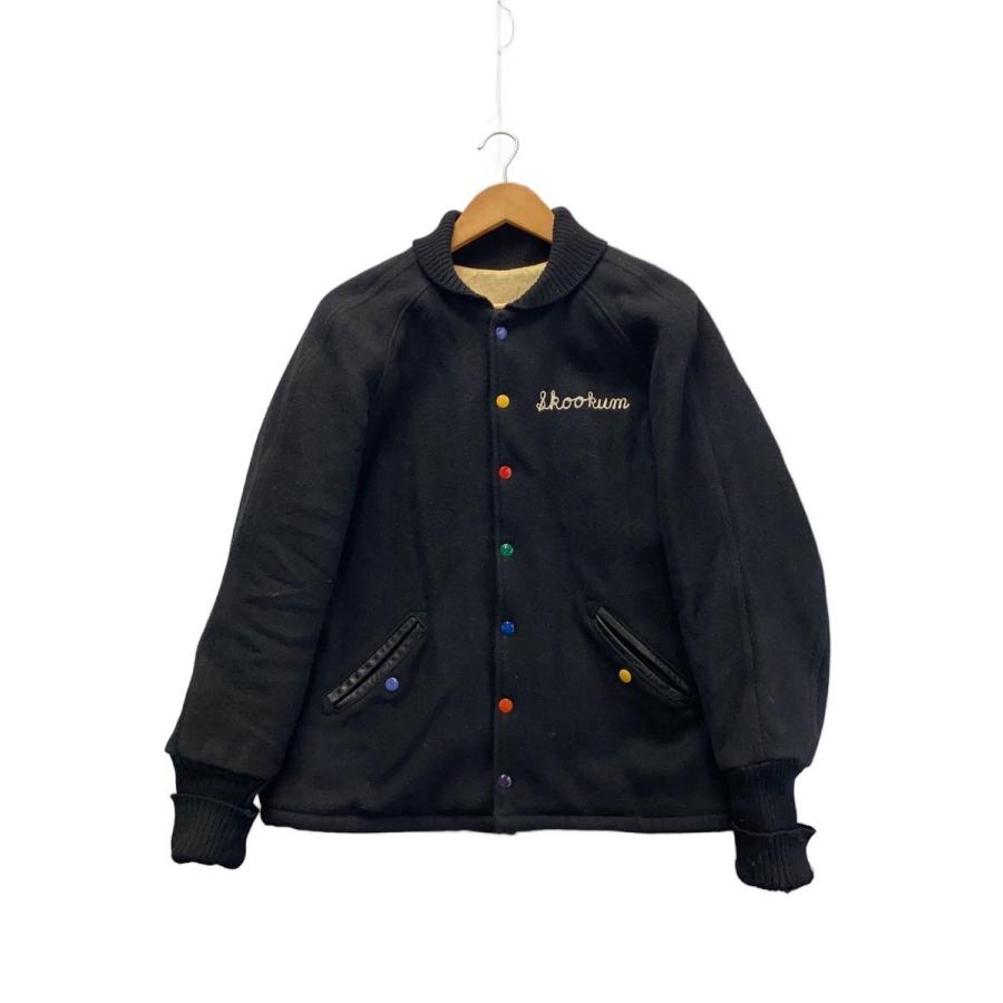 SKOOKUM スタジャン 38 USA製 SKOOKUM◇90s/USA製/スタジャン/38/ウール/BLK/無地// : セカンド