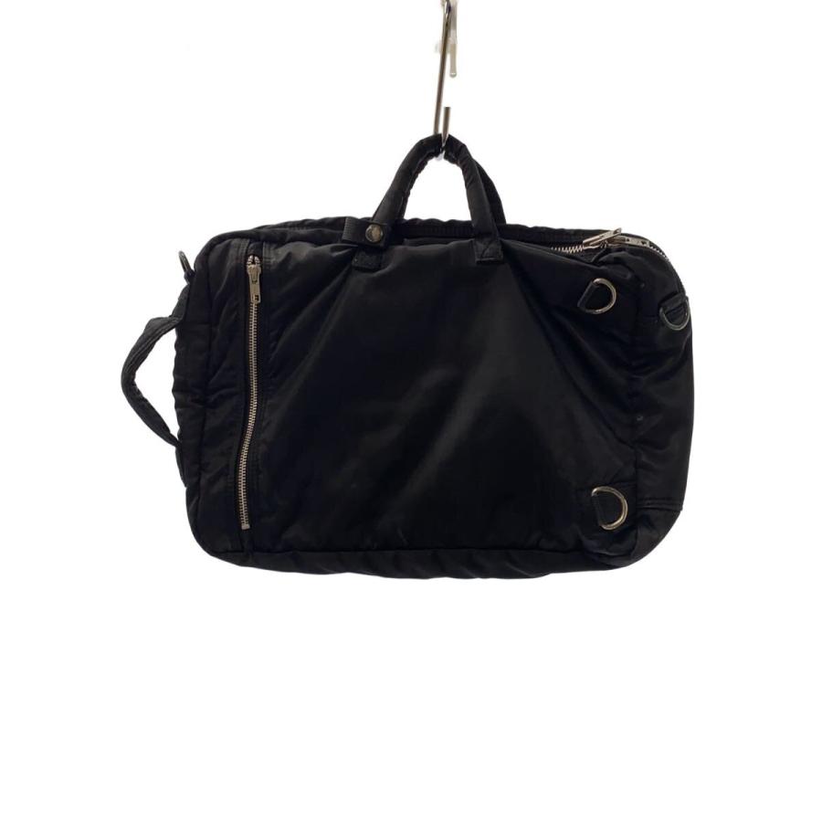 【美品】 ポーター タンカー ブリーフケース ブラック ナイロン 黒 PORTER◇タンカー/3WAY/ブリーフケース/ナイロン/BLK/無地/全体的に