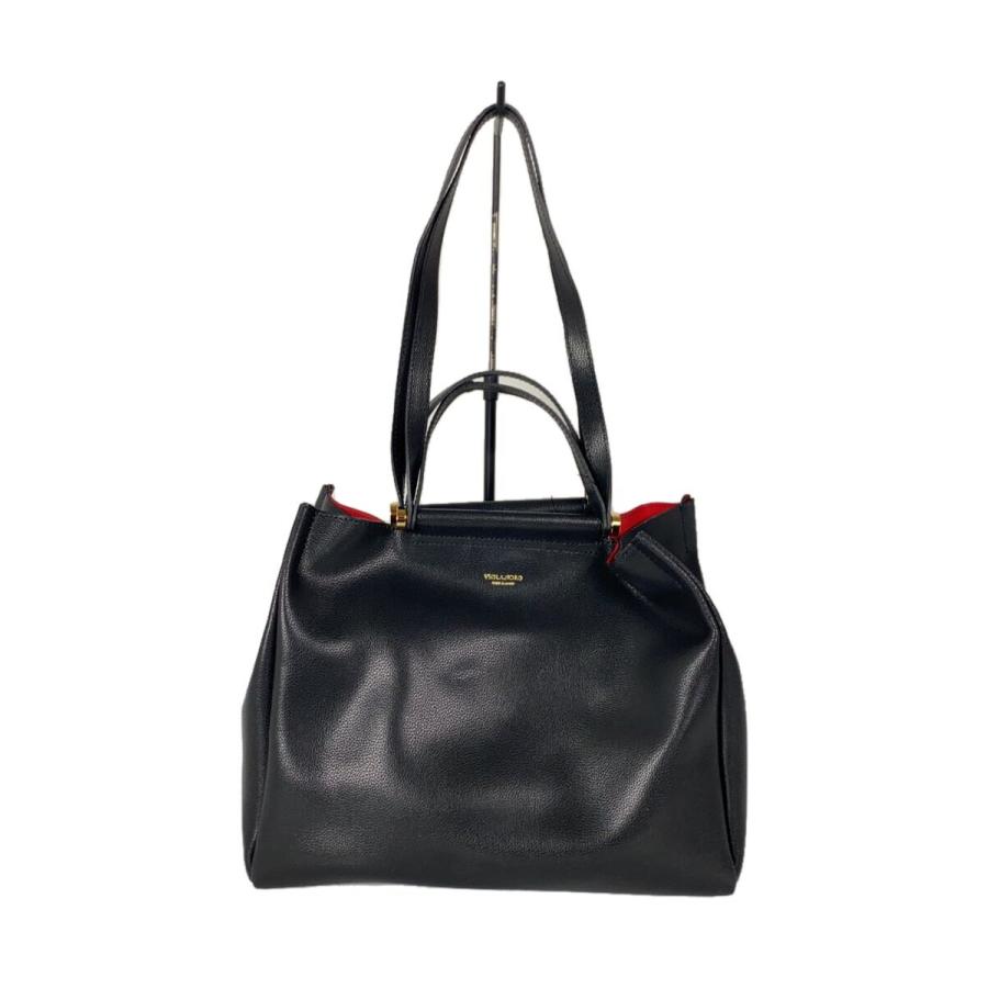 VIOLAd'ORO ハンドバッグ ブラック VIOLAd'ORO◇ハンドバッグ/レザー/ブラック : セカンドストリートYahoo