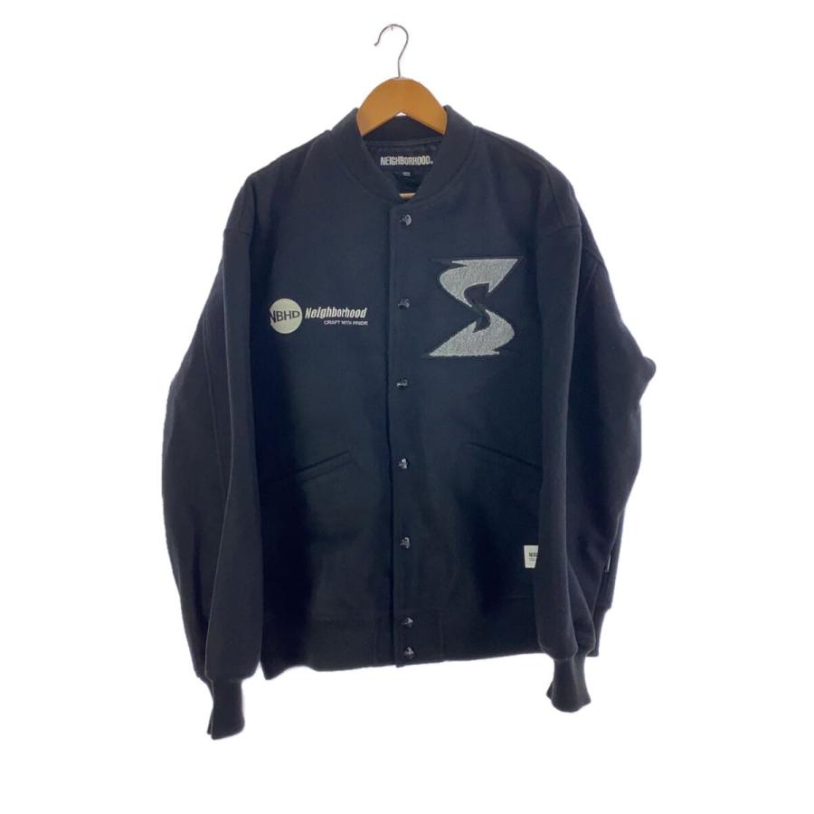NEIGHBORHOOD◇×SUBWARE/スタジャン/L/ウール/ブラック/242SZ49N-JKM01