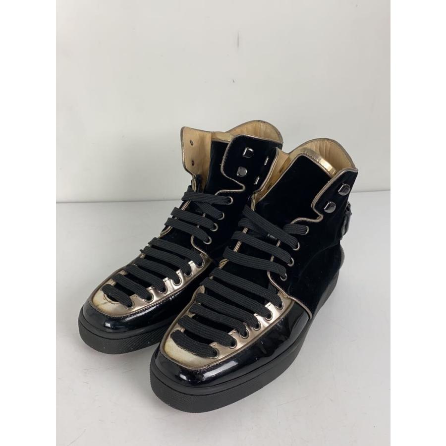 Christian Louboutin◇ハイカットスニーカー/42/ブラック/ゴールド 