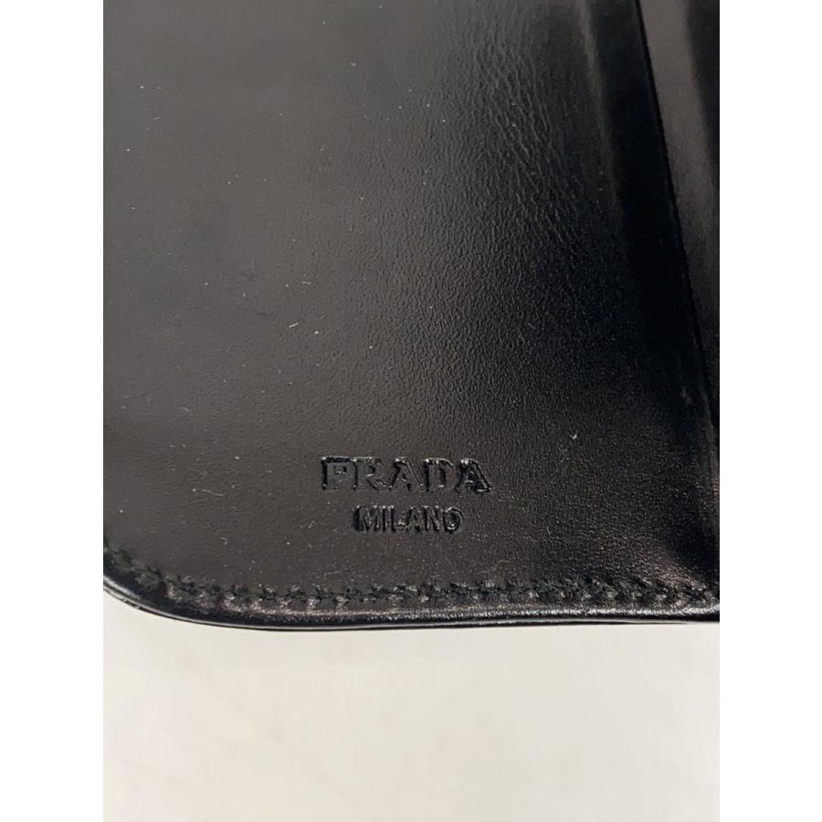 PRADA◇2つ折り財布/エナメル/ブラック/メンズ : セカンドストリート 