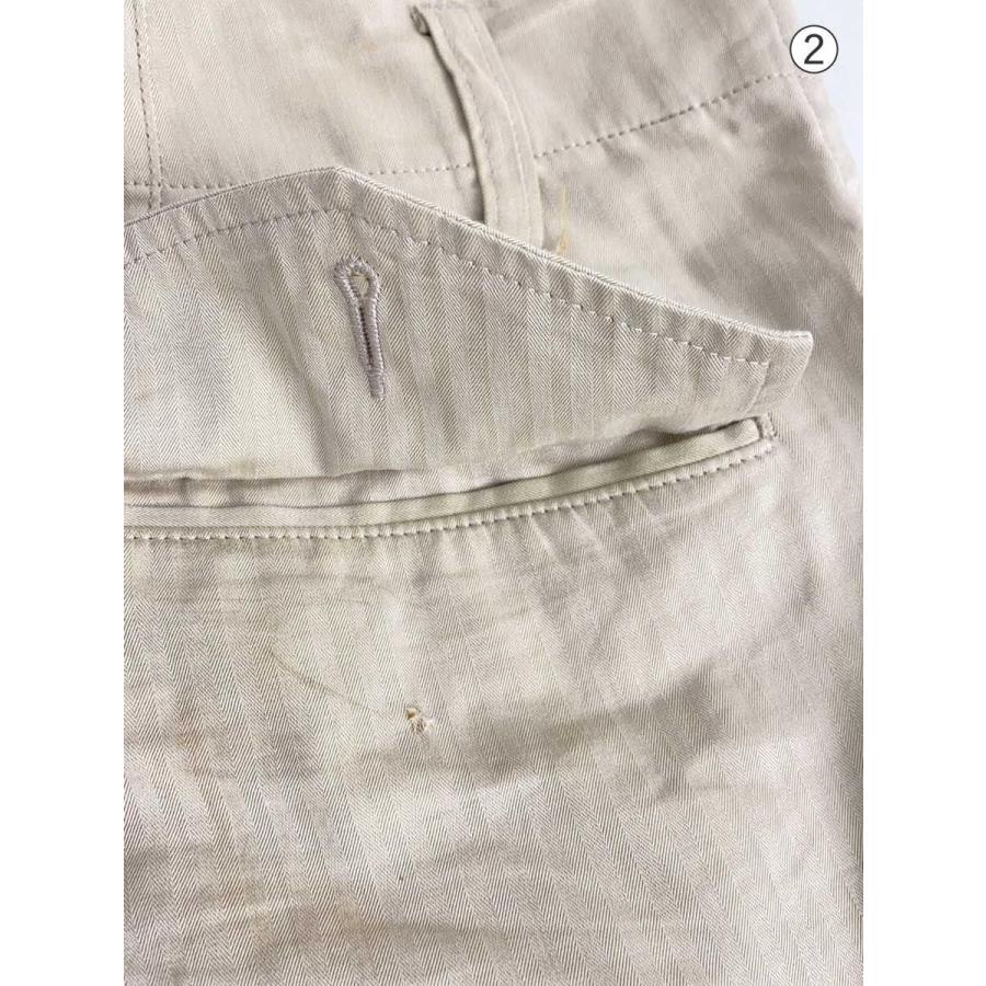 AURALEE◇22SS/WASHED FINX HERRINGBONE SLACKS/3/コットン/ベージュ
