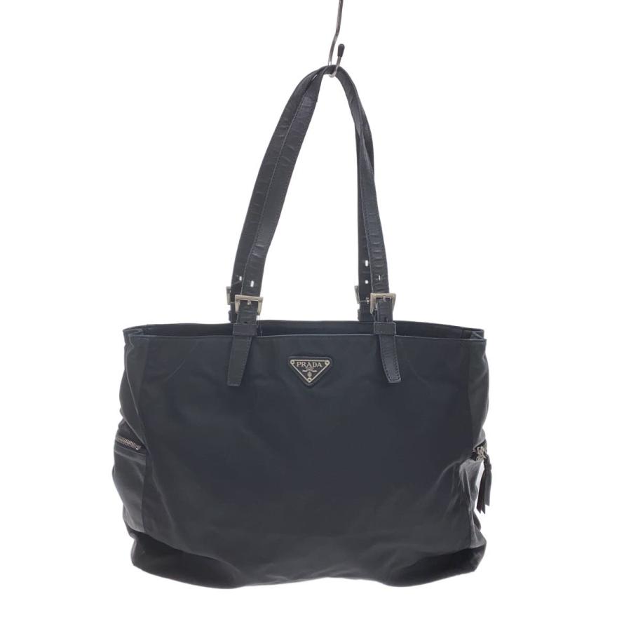 PRADA◇トートバッグ/ナイロン/BLK/無地 : セカンドストリートYahoo!店