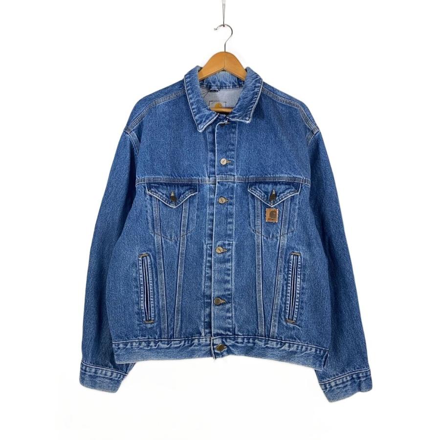 【USA製】90's 星タグ　カーハート　ダックトラッカージャケット Carhartt◇トラッカージャケット/デニム/インディゴ/90s/USA製/J12 DST