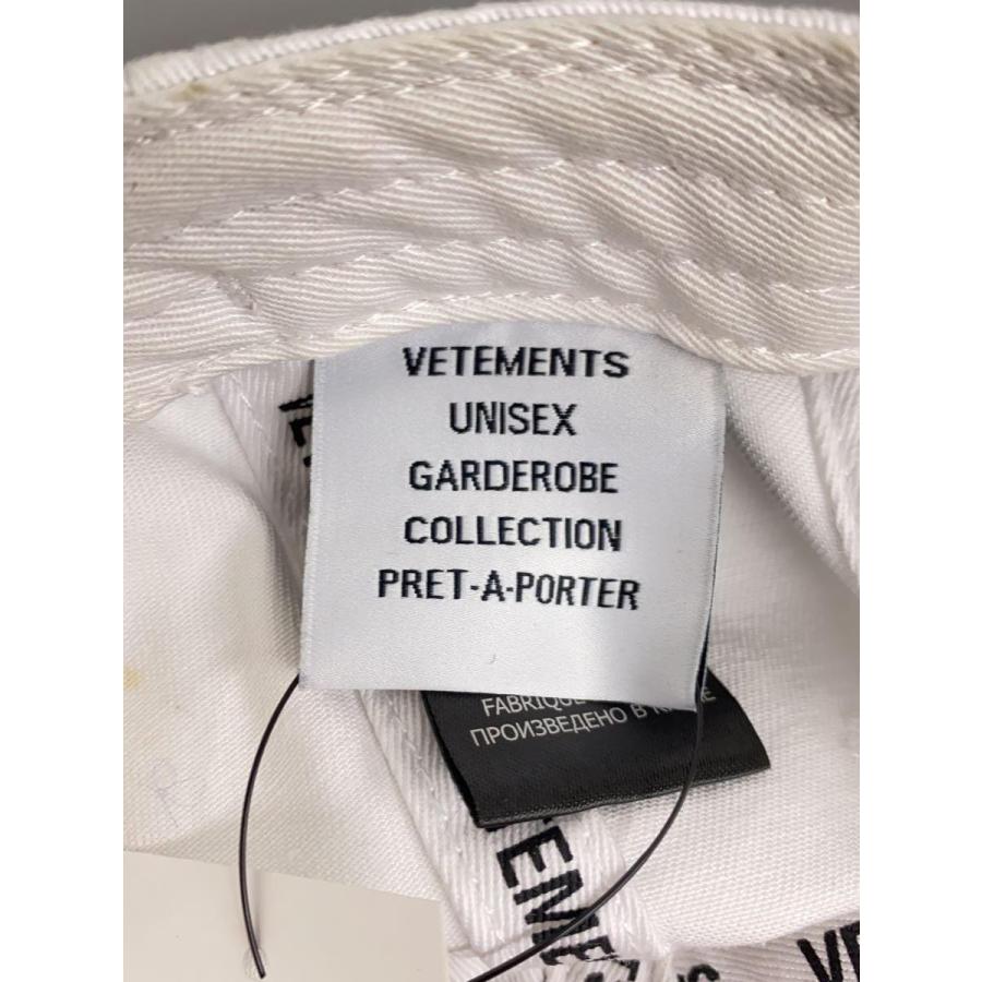 VETEMENTS◇キャップ/--/コットン/WHT/メンズ/UE63CA100W : セカンド