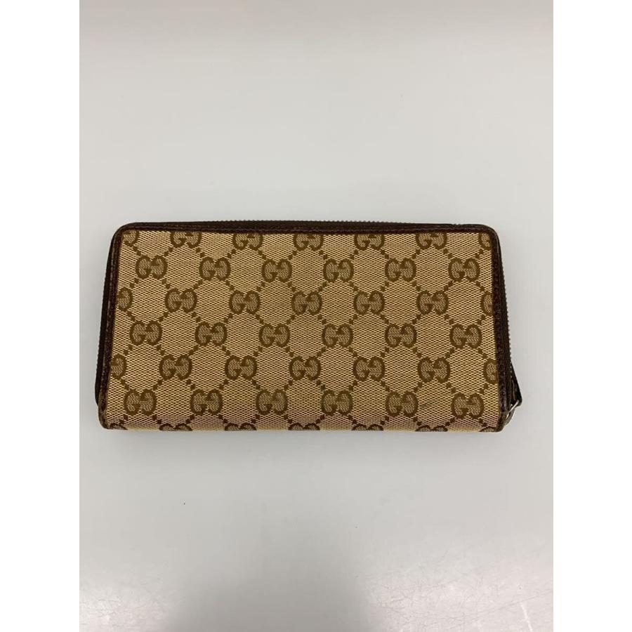 GUCCI◇長財布_GGキャンバス/キャンバス/BEG/総柄/レディース 