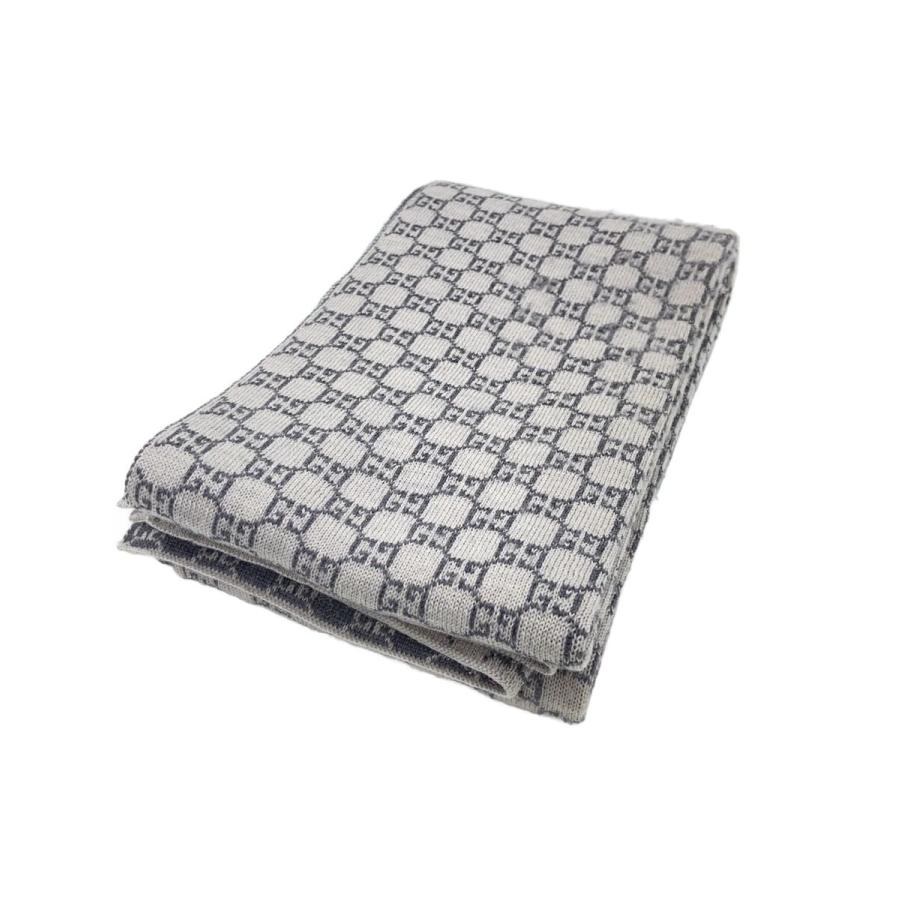 GUCCI◇マフラー/ウール/GRY/モノグラム/メンズ/347972 3G206 1762