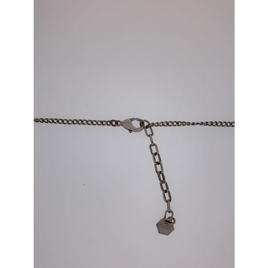 Christian Dior◆ネックレス/メッキ/カラーストーン/SLV/トップ有/レディース/オブリーク