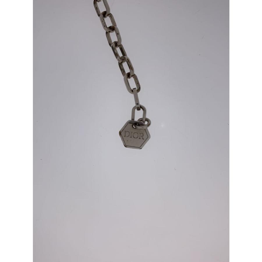 Christian Dior◆ネックレス/メッキ/カラーストーン/SLV/トップ有/レディース/オブリーク