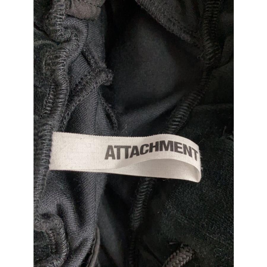 Attachment◇ベロアジャージ 3Dワイドトラックパンツ/3/ベロア/BLK