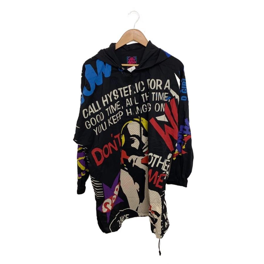 HYSTERIC GLAMOUR◇CALL HYSTERIC/ジップパーカー/FREE/ナイロン/BLK