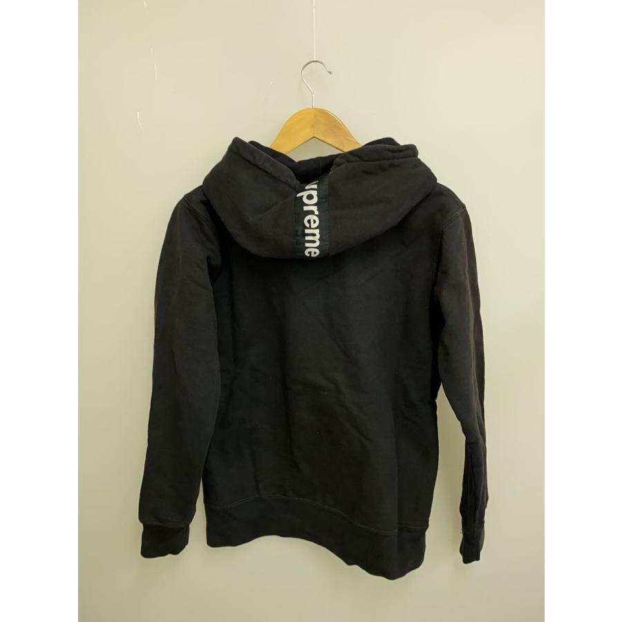 Supreme◇14AW/Logo Tape Zip Up/ジップパーカー/S/コットン/BLK/無地 
