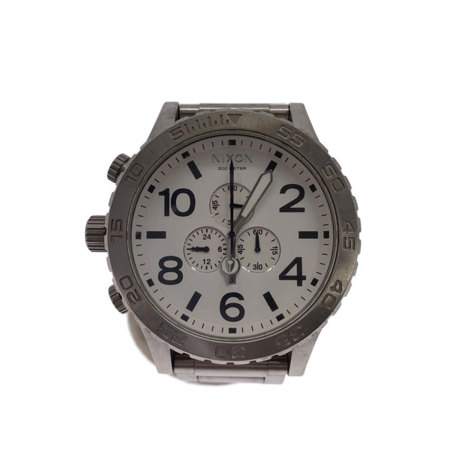 NIXON◇クォーツ腕時計/アナログ/ステンレス/WHT/SLV/SS/THE51-30