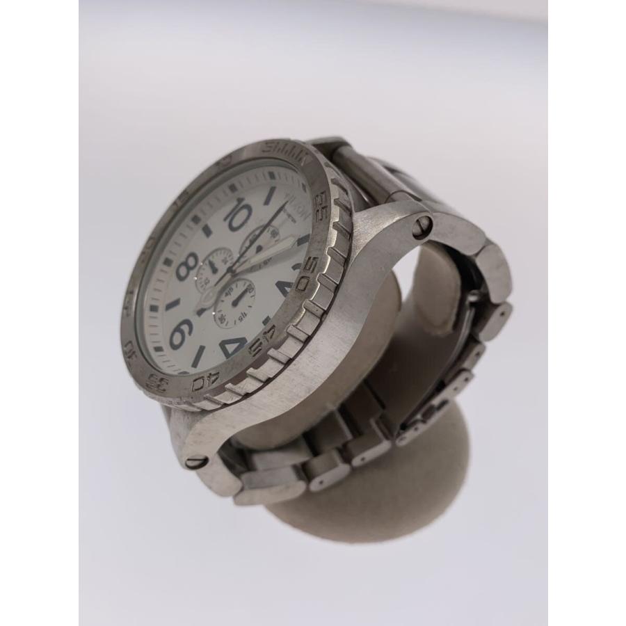 NIXON◇クォーツ腕時計/アナログ/ステンレス/WHT/SLV/SS/THE51-30