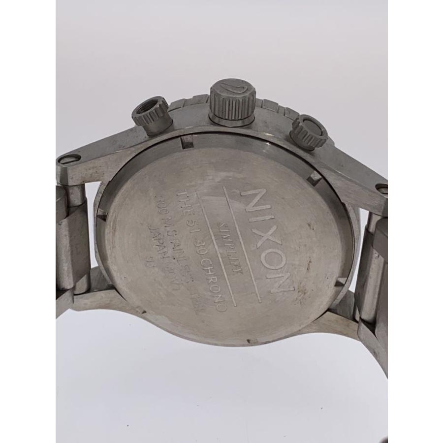 NIXON◇クォーツ腕時計/アナログ/ステンレス/WHT/SLV/SS/THE51-30