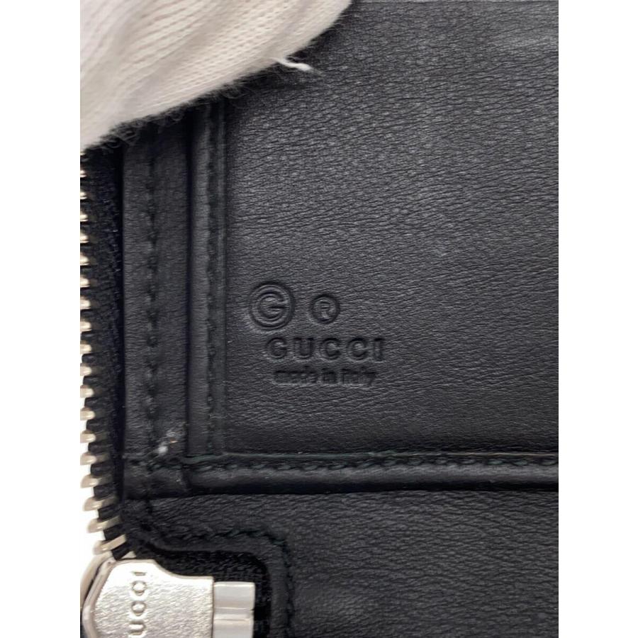GUCCI / マイクロGG グッチシマ/ラウンドジフップ/長財布/レザー/ブラック/391465・493075// GUCCI◇マイクロGG グッチシマ/ラウンドジフップ/長財布/レザー