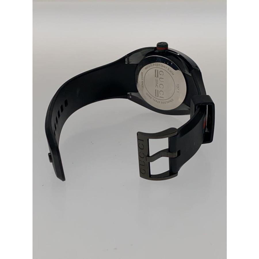 GUCCI◇腕時計/アナログ/ラバー/BLK/BLK/YA137107A : セカンド