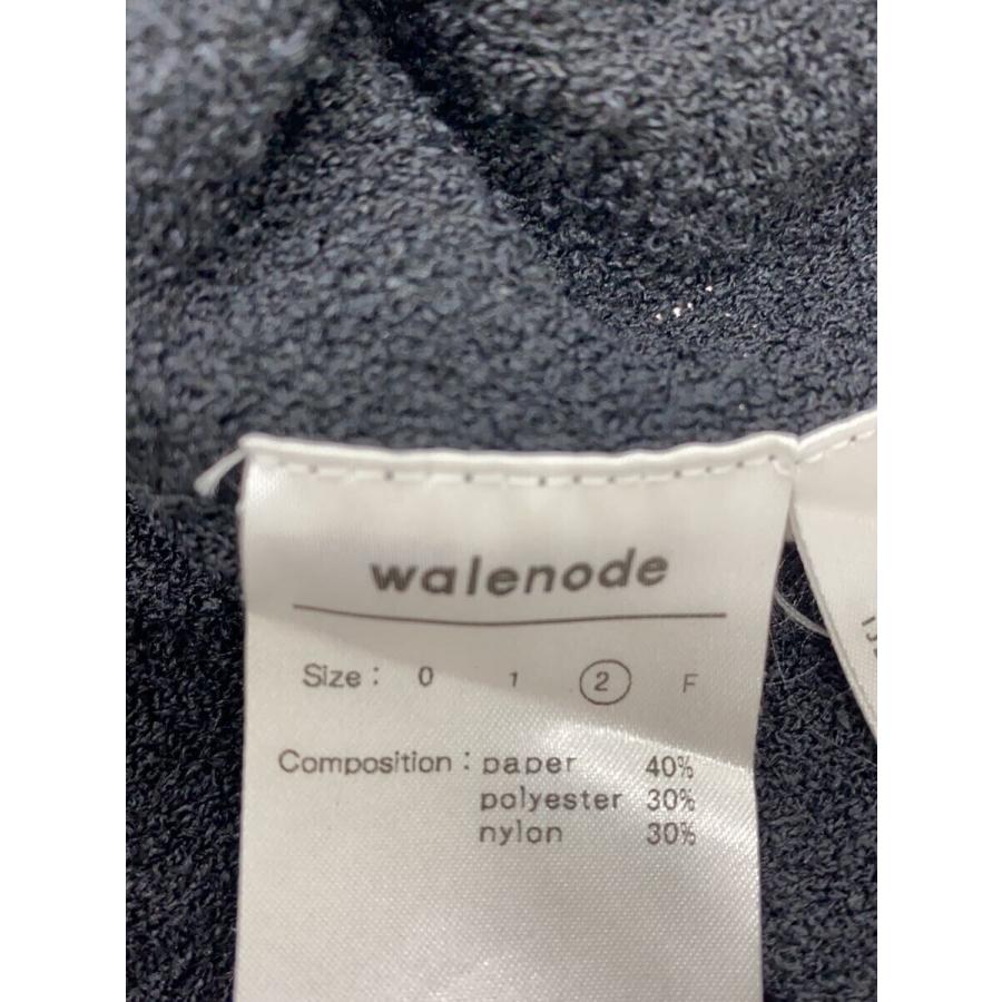 walenode / ペーパーハーフジップポロシャツ/2/ポリエステル/BLK/無地/wn24-16ss210-kw walenode◇ペーパーハーフジップポロシャツ/2/ポリエステル/BLK/無地