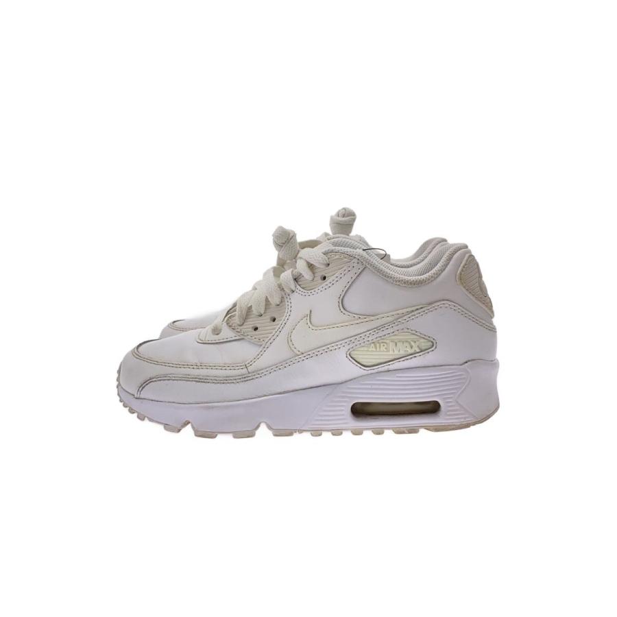 NIKE◇AIR MAX 90 LTR(GS)/エアマックスレザー/ホワイト/833412-100 
