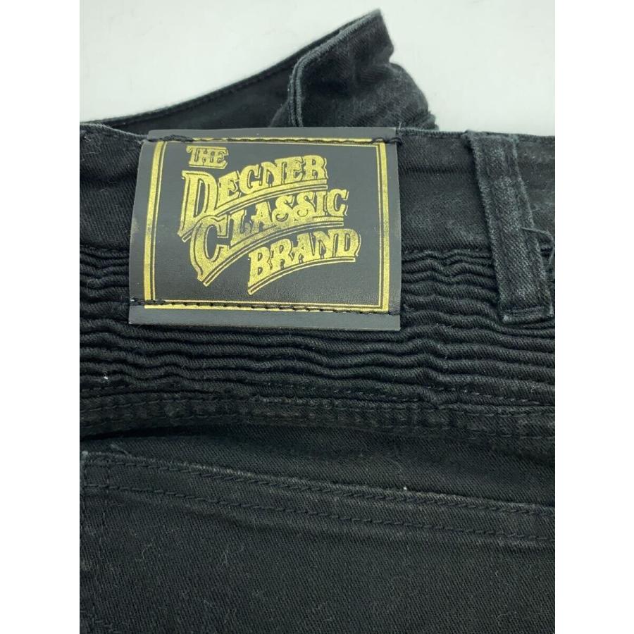 DEGNER◇ボトム/L/コットン/ブラック/バイカーパンツ/レザー切替