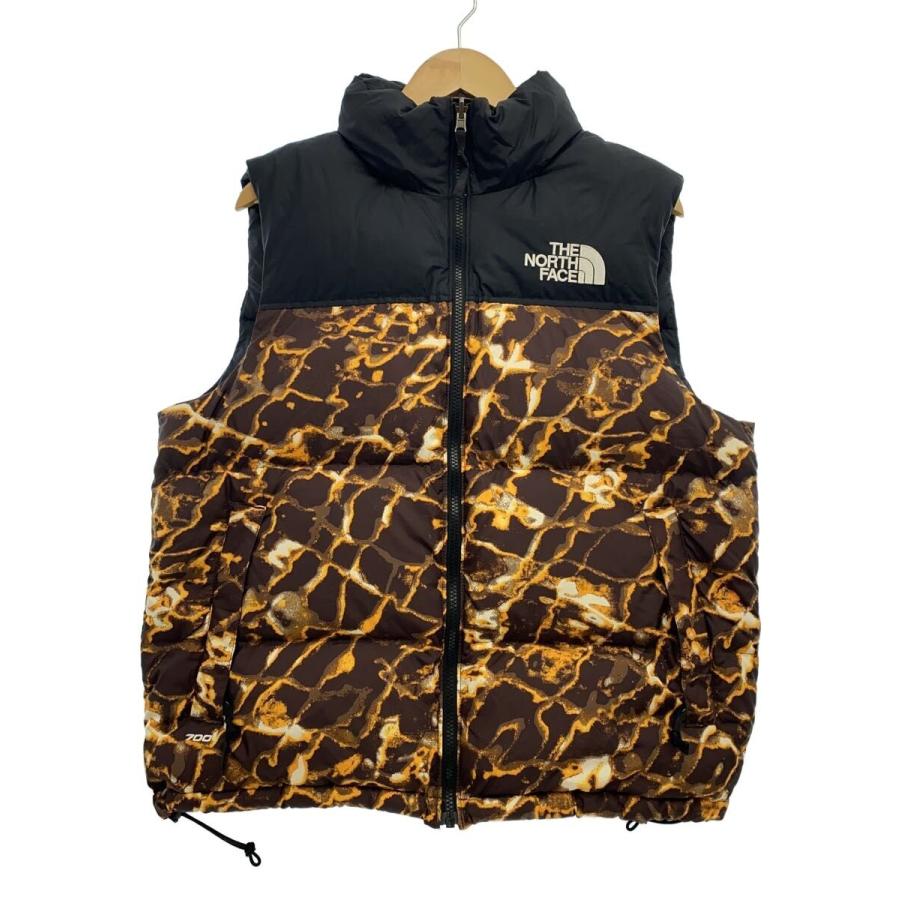 【美品】THE NORTH FACE 1996 レトロ　レオパード　ヌプシ THE NORTH FACE◇ダウンベスト/M/オレンジ/レオパード/1996 Retro