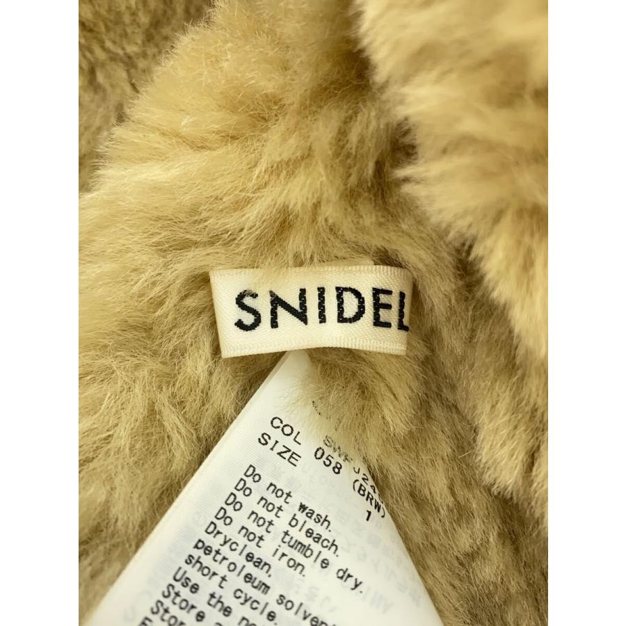 SNIDEL◇ジャケット/バリエボンバージャケット/1/レザー/ブラウン/無地