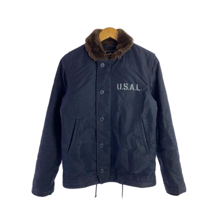ALPHA INDUSTRIES◇N-1type/デッキジャケット/M/コットン/ネイビー