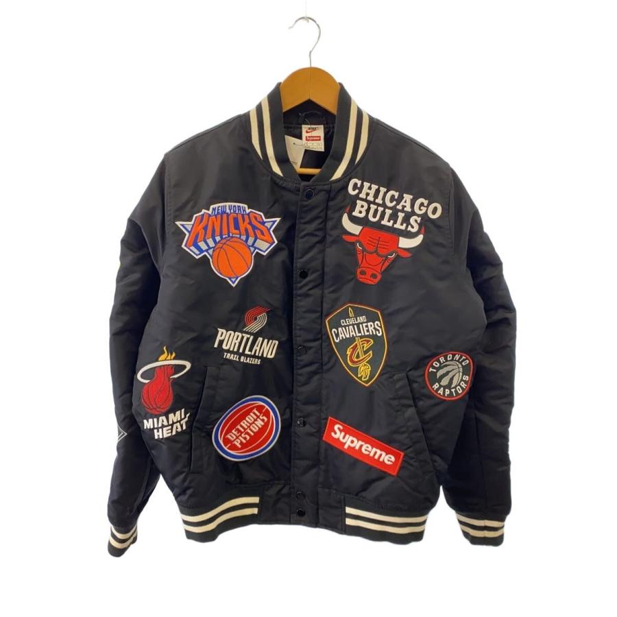 Supreme◇スタジャン/NBA TEAMS WARM UP JACKET/S/ナイロン/ブラック