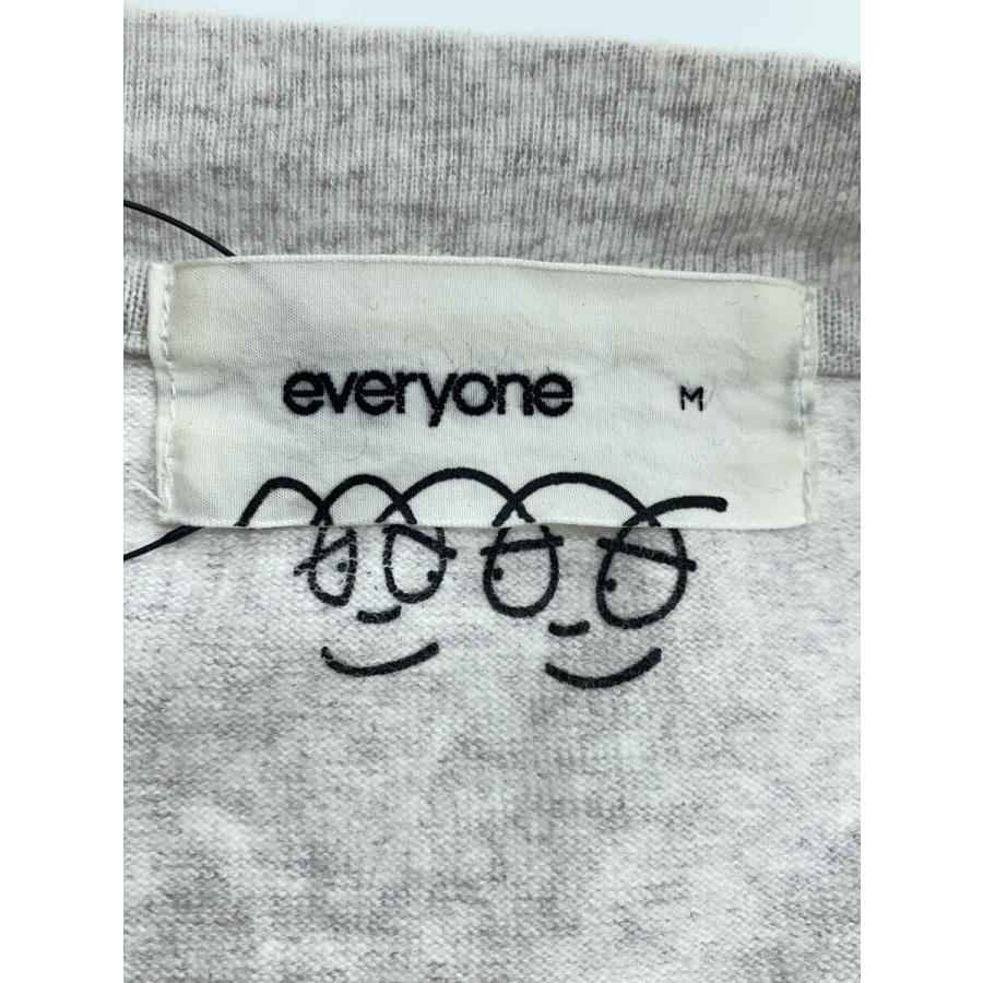 everyone×j．30000/ロゴプリントTシャツ/M/コットン/GRY  