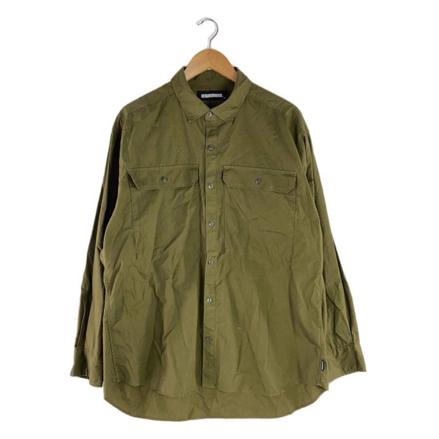 NEIGHBORHOOD◇BP/C-SHIRT/長袖シャツ/L/コットン/KHK/211BENH NEIGHBORHOOD◇BP/C-SHIRT/長袖シャツ/L/コットン/KHK/211BENH