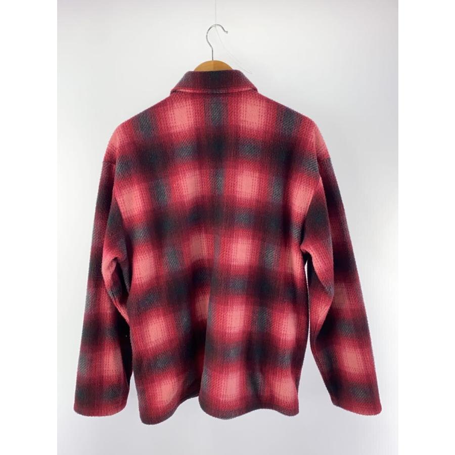 Supreme◇20AW/Shadow Plaid Fleece Shirt/M/ポリエステル/RED