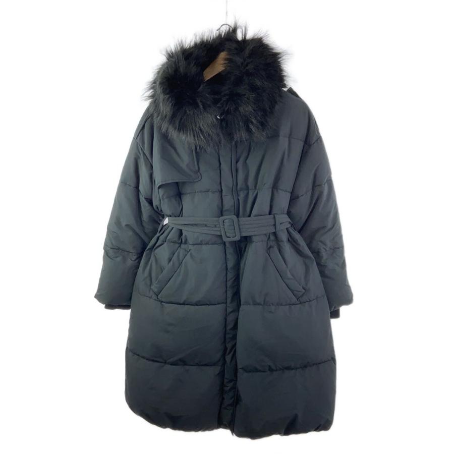 Rady◇ファーファイバーダウンコート/FREE/ポリエステル/BLK/VR0279