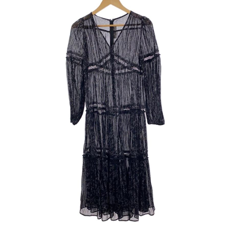 美品herlipto Monotone FloralPleated Dress Monotone Floral Pleated Dress｜Yahoo!フリマ（旧PayPayフリマ）