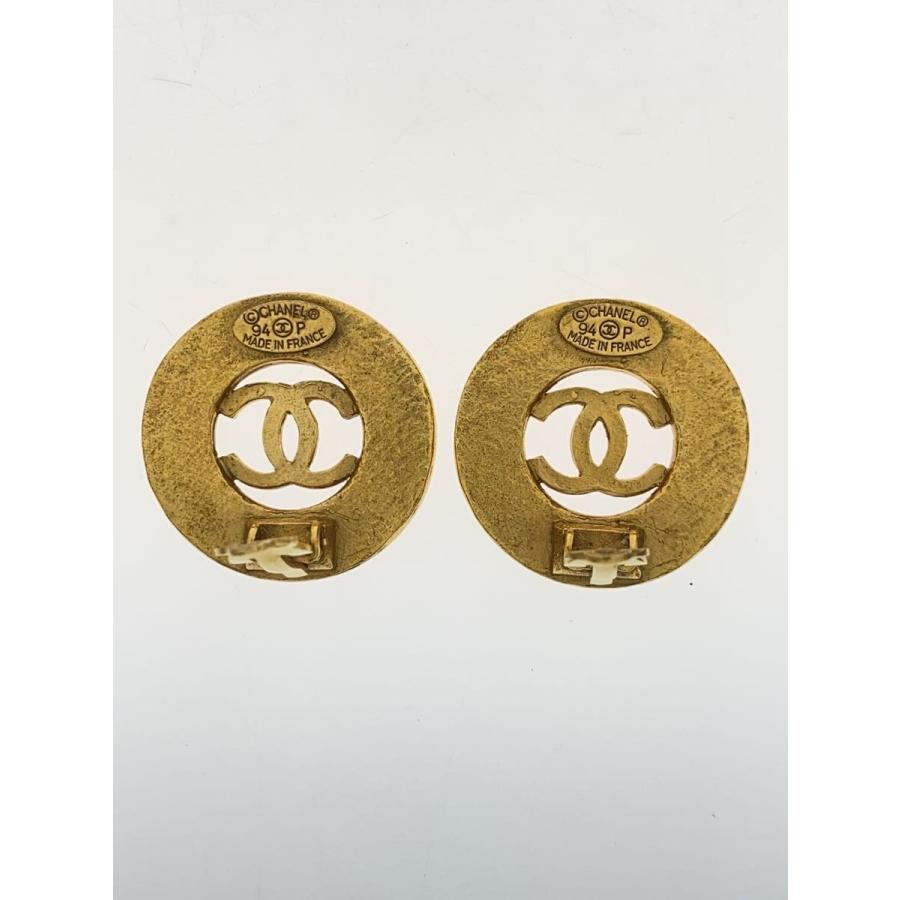 CHANEL◆イヤリング/ココマーク/ラウンド/ゴールド/レディース//