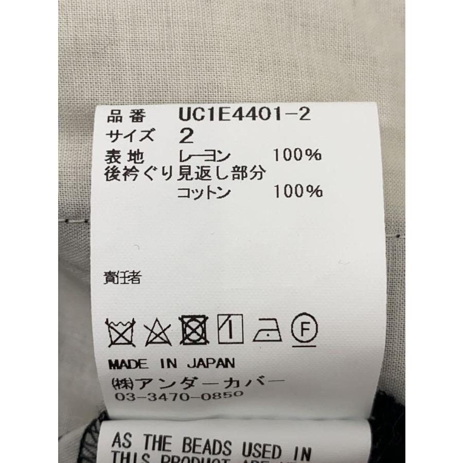 UNDERCOVER◇25ss/半袖シャツ/2/レーヨン/BLK/UC1E4401-2/背タグホツレ