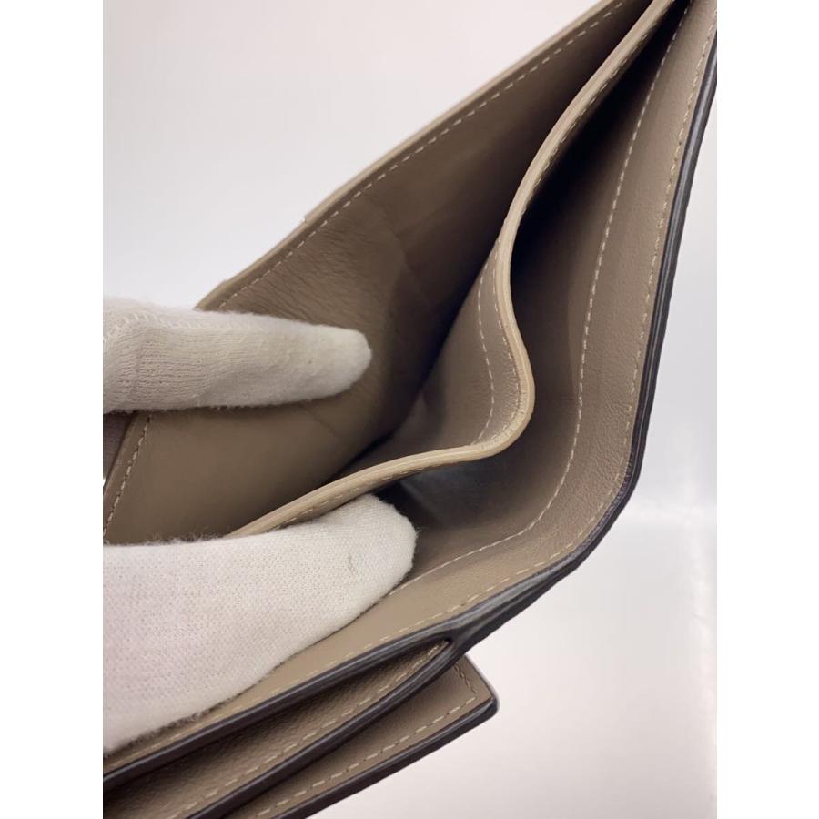 FENDI◇PEEKABOO WALLET/2つ折り財布/レザー/グレージュ/レディース 