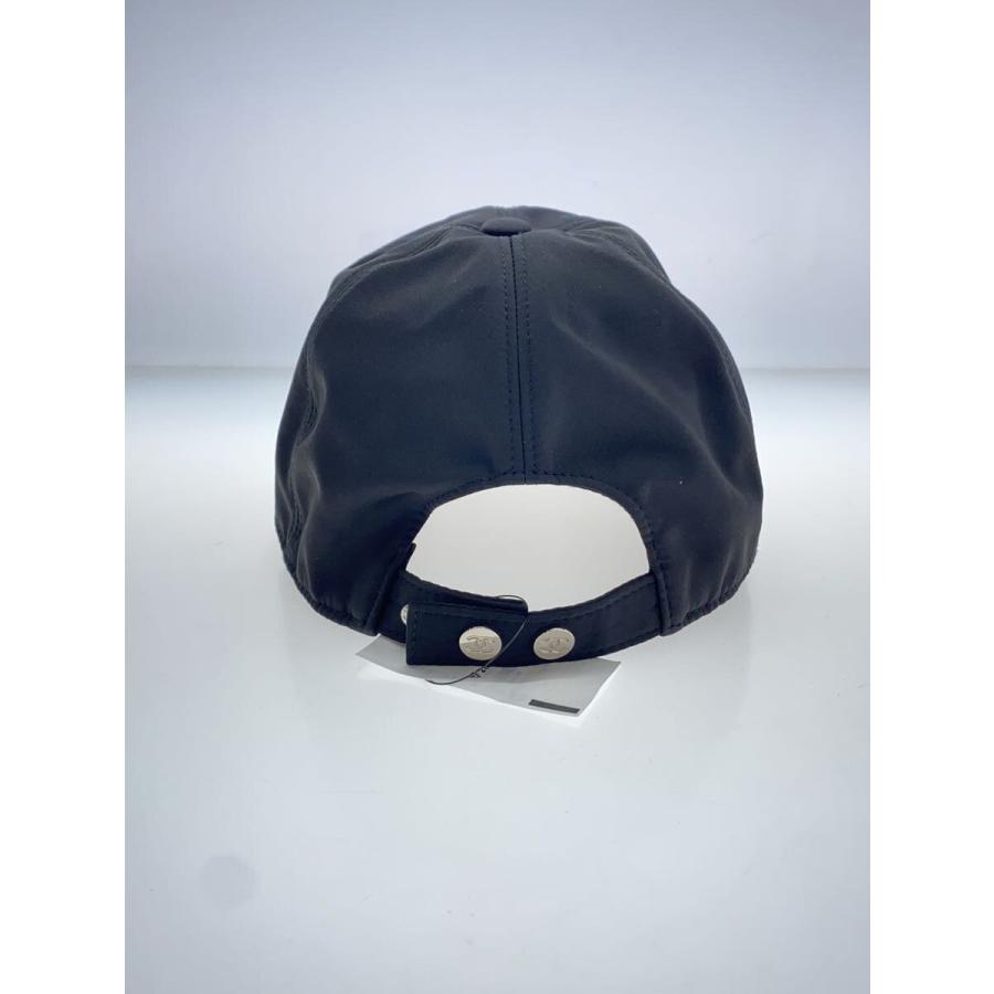 CHANEL◇ココマークキャップ/--/コットン/BLK/無地/レディース